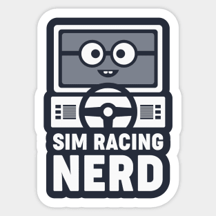 Sim Racing Nerd Funny Design Sticker